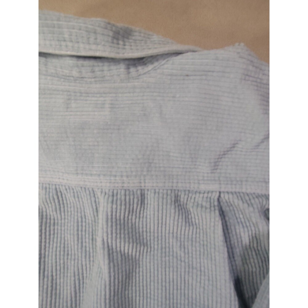 Large Vintage LL Bean Shacket Corduroy Pastel Blue 90s Y2K  Shirt Cotton - Picture 6 of 10